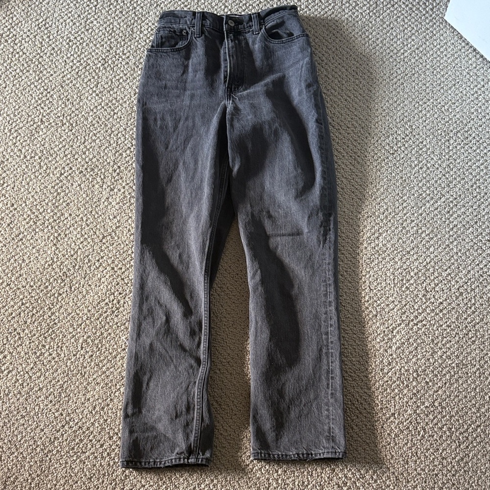 Abercrombie & Fitch Women's Charcoal Straight Jeans